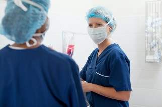 Medical professional wearing PPE