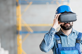 worker using VR