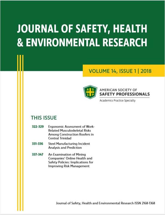 Journal Of Safety Health And Environmental Research Archive