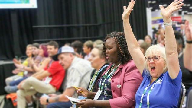 Excited attendee at ASSP's Safety 2023 conference
