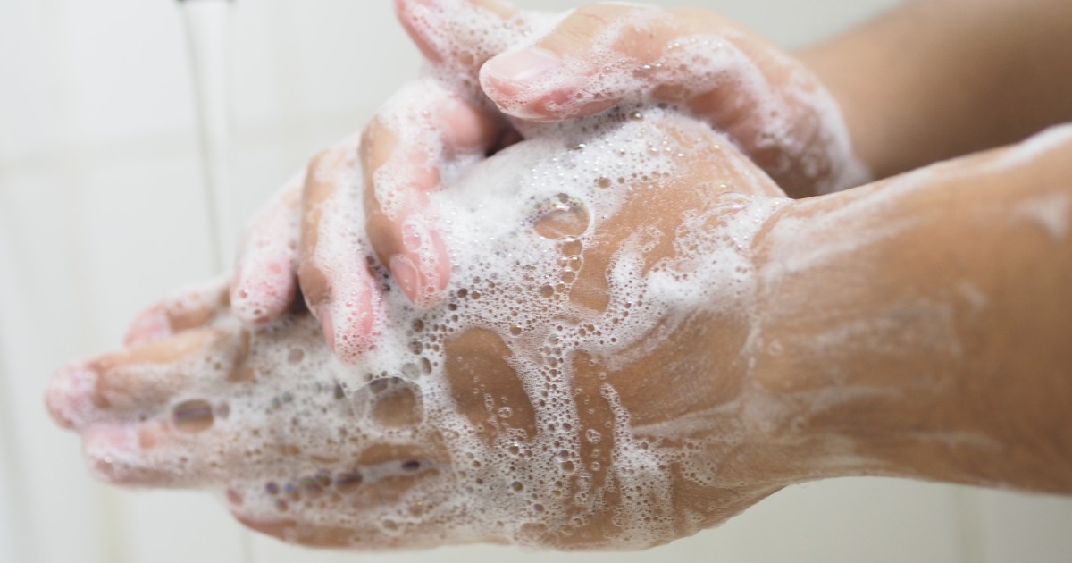 Close-up-of-a-person-washing-their-hands-and-maintaining-good-hygiene